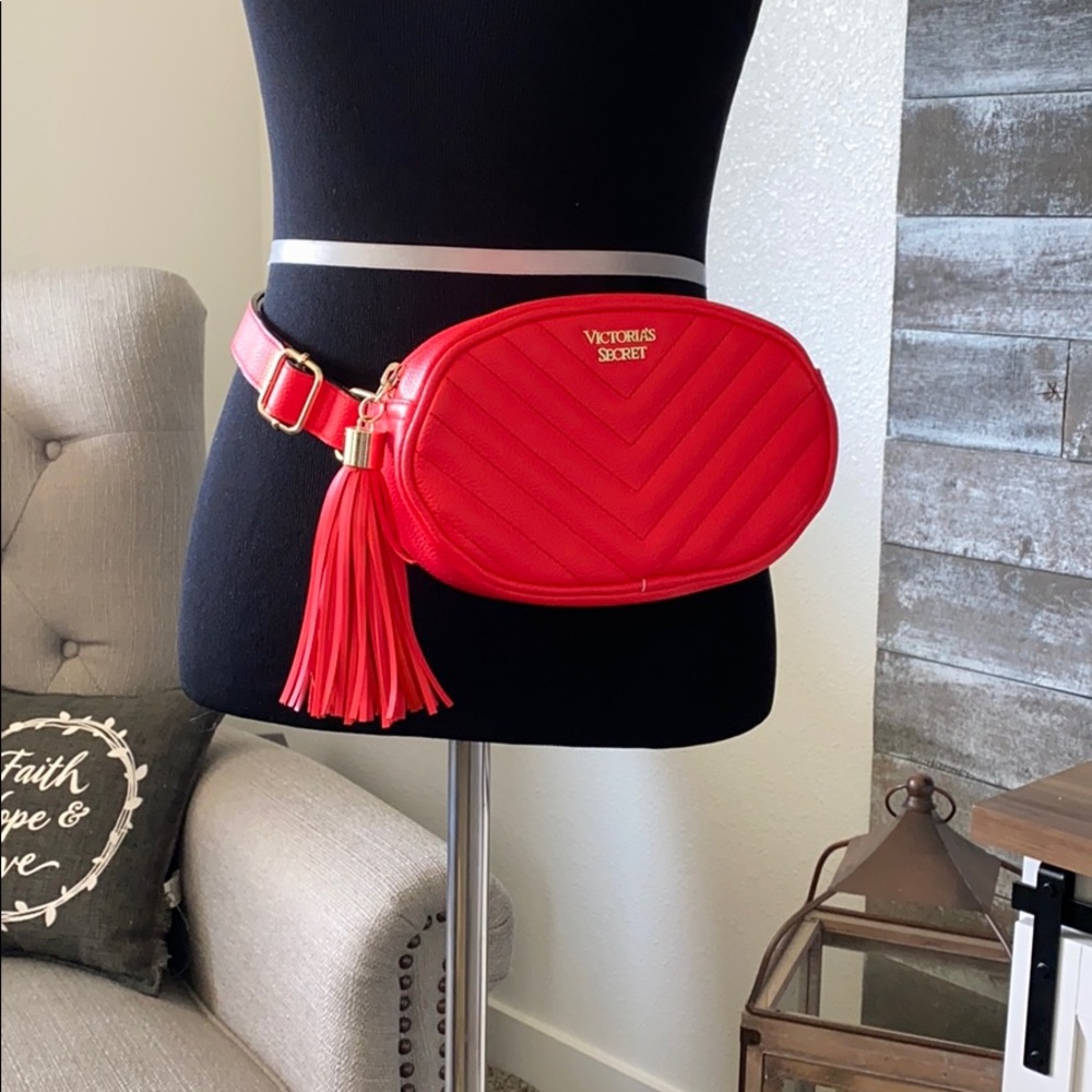 Bright red fanny pack